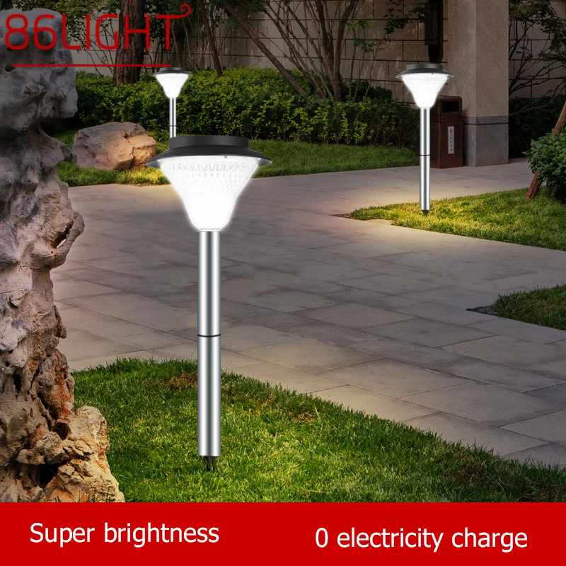 86LIGHT Solar Light Contemporary Lawn Lamp LED Waterproof IP65 Outdoor Decorative For Courtyard Park  Garden