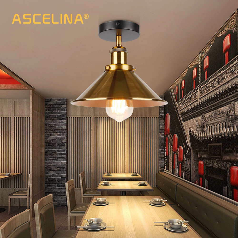 ASCELINA LED Industrielle Deckenleuchte Vintage Kronleuchter Retro Dachboden Innenbeleuchtung American Country Restaurant Schlafzimmer Lichter