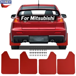 Red Racing Mudflaps Mud Flaps Splash Guards Mudguards For Mitsubishi Strada Triton Evolution Evo x 8 ix se L200 SVP Lancer Sport