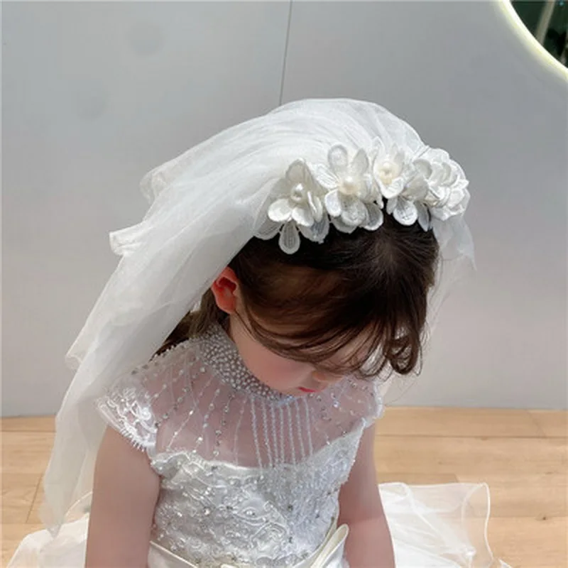 女の子のためのプリンセス韓国の王冠,ヘッドバンド,スカーフ,弓,花,パーティー,結婚式,アクセサリー