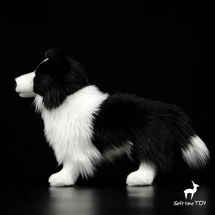 new toy Border collie dog plush toy simulation dog 28x25cm soft doll kids toy decoration birthday gift h1981