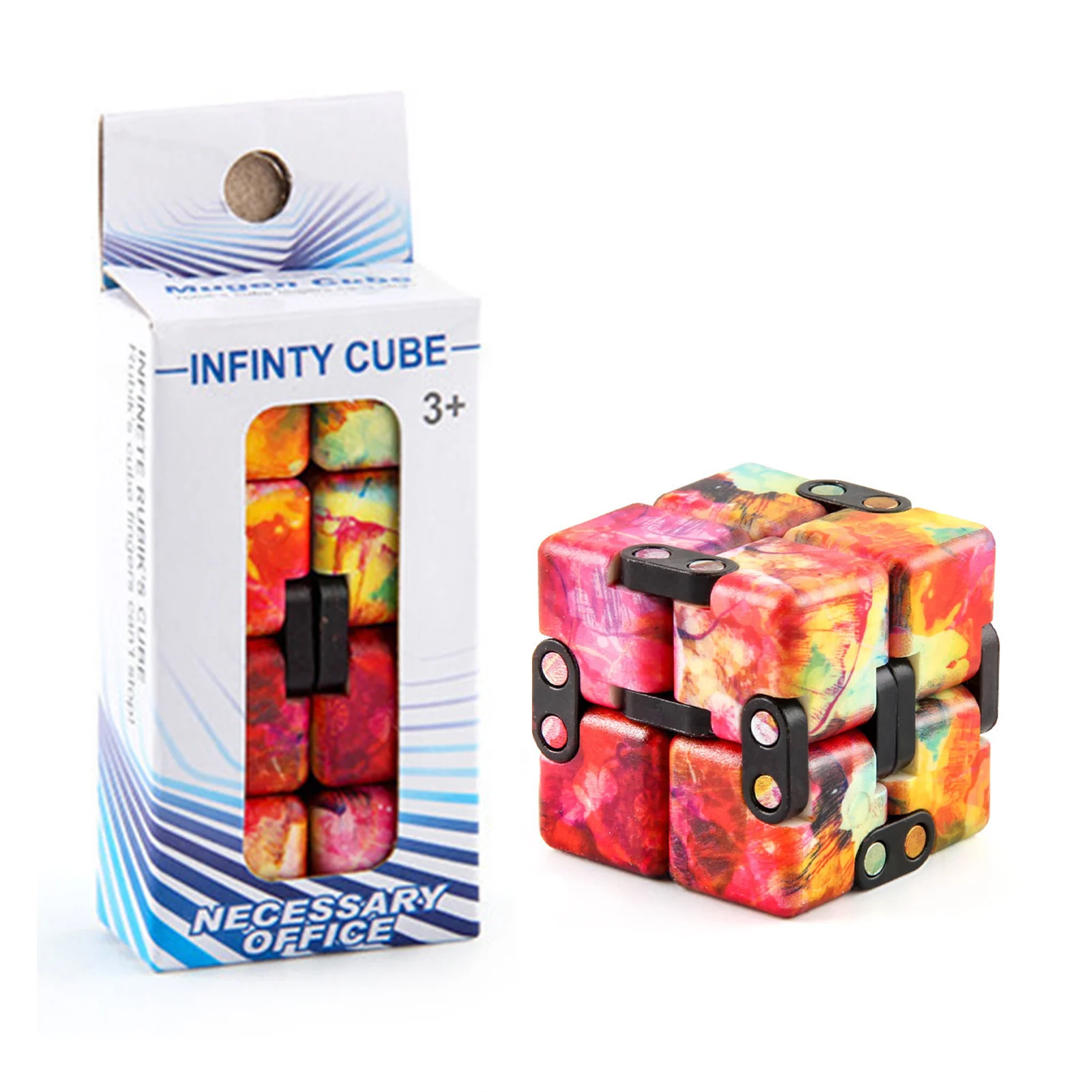 Infinity Magic Cube สำหรับเด็กผู้ใหญ่ Decompression สแควร์ปริศนาของเล่นป้องกันความเครียด Fidget ของเล่นตลกเกมมือบรรเทาความเครียด