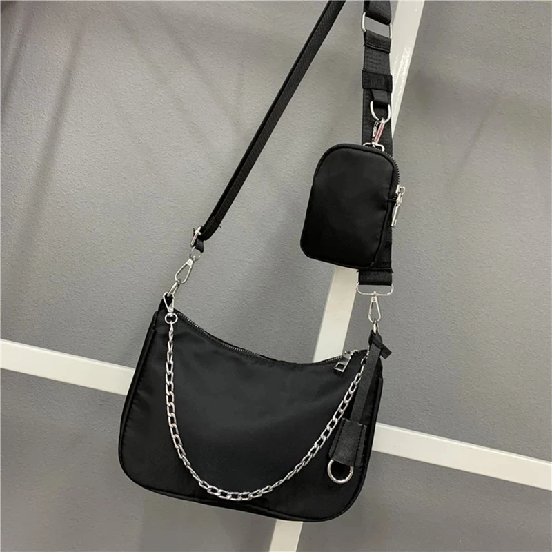 

New Women's Nylon Shoulder Bag Solid Color Messenger Bag Luxury Trend Crossbody Bag Bolso Mujer Bolsas Femininas De Luxo