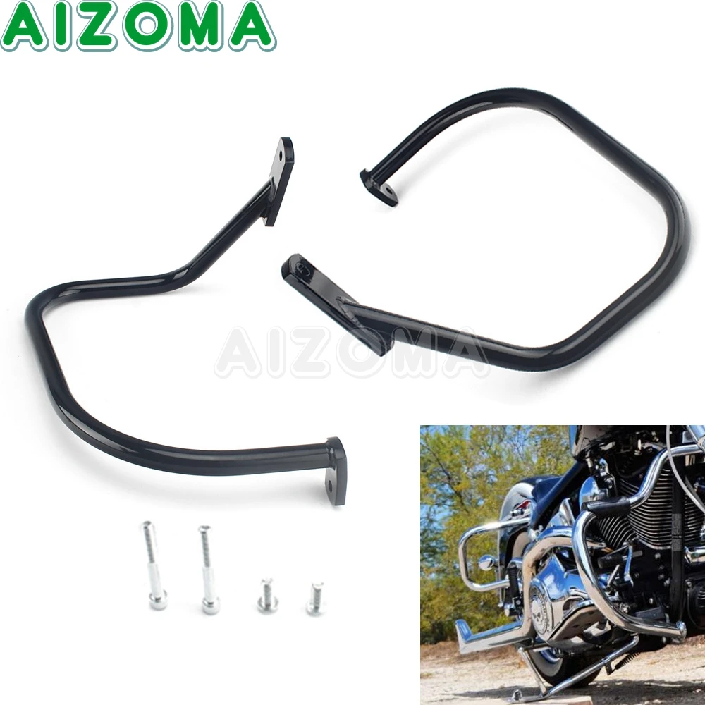 

Balck 7/8'' Highway Motorcycle Rear Saddlebag Guard Rail Crash Bar Side Protector For Harley FLSTN Softail Deluxe 2005-2017