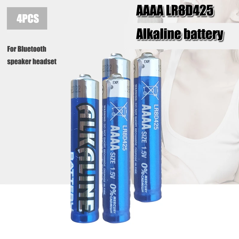 4Pcs AAAA LR61 AM6 Alkaline Battery E96 LR8D425 MN2500 MX2500 4A For Bluetooth Earphone Alarm Clock Computer Tester