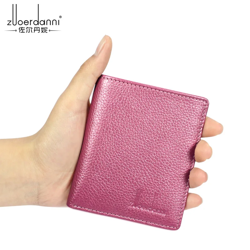 new mini ultra-thin small wallet Ms. cowkin short purse leather purse female ultra-thin purse wallet women