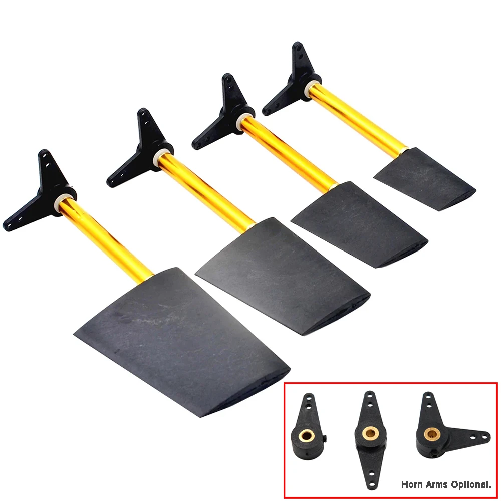 Nylon Steering RC Boat Plastic Rudder Height 28mm/36mm/44mm/52mm Wieht Single Straight or L Style Arm
