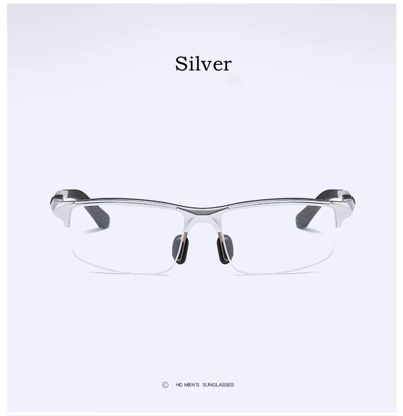 YIMARUILI Halbrahmen-Sportbrillengestell, ultraleichtes Aluminium-Magnesium-Material, optisches Brillengestell für Herren, Y3121 – Detail 13