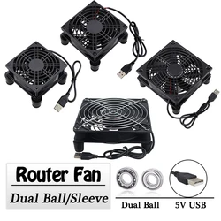 Gdstime 5V USB Router Lüfter 80mm 92mm 120mm 140mm DIY TV Box Ball/Hülse Kühler W/Controller & Schutznetz Desktop Lüfter