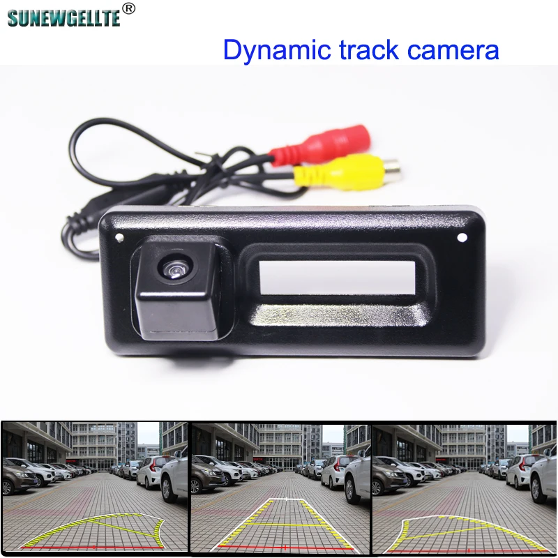 

HD 4089T Dynamic Trajectory Parking Line Car Reverse Backup Rear View Trunk Handle Camera For Renault Koleos