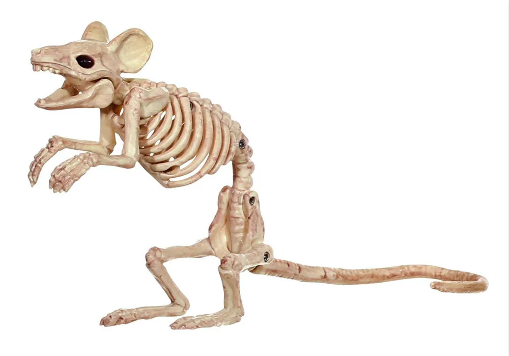 Creepy Skeleton Rat Mouse Mice Skeleton Bones for Horror Halloween Party Bar Home Decor Decoration Accessories Decoration