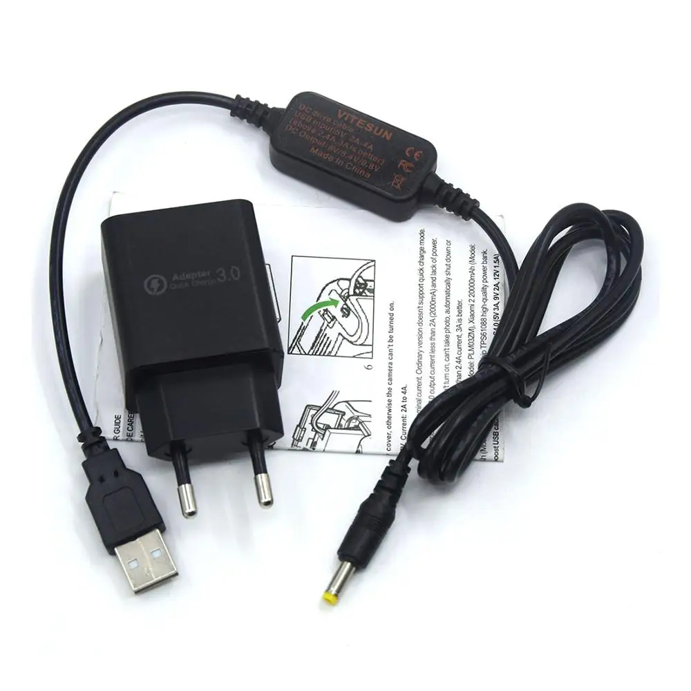 Power Bank USB Cable+Quick Charger for Panasonic DMW-DCC8 DCC11 DCC15 DMW-BLD10 DMW-BMB9 DMW-BLE9 DMW-BLC12 BLH7 Dummy Battery