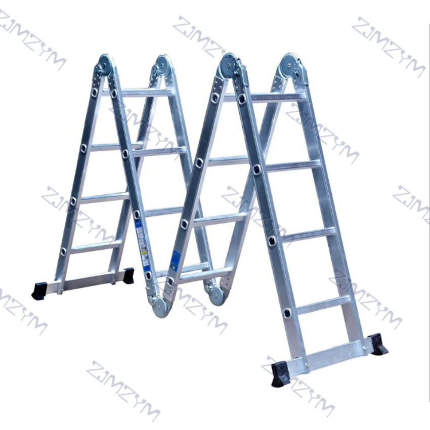 Escalera plegable de aleación de aluminio para construcción, escalera telescópica ajustable, práctica, BLS-A02/A03