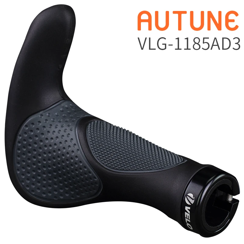 Velo Grips VELO Attune 138mm MTB Mountain Bike Bicycle Handlebar Covers w/ Bar End Ergonomic Lock-On Shock Absorbing Non-slip