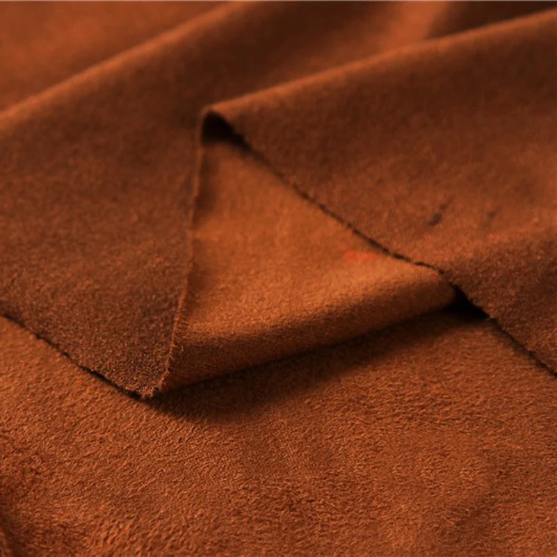 High Stretch Suede Fabric Knit Single-sided Brushed Elastic Cloth for Sewing Dresses Clothes by Half Meter