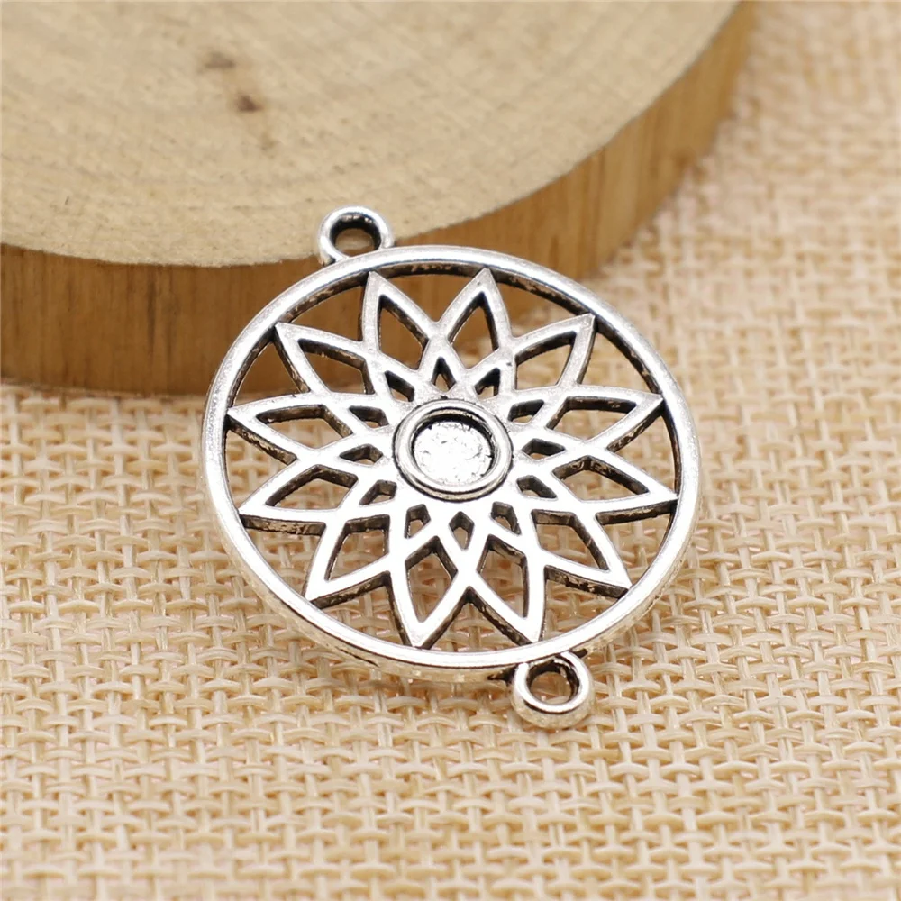 

20pcs 33x27mm antique silver Dreamcatcher connector charms diy retro jewelry fit Earring keychain hair card pendant