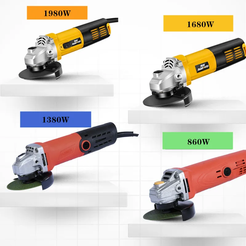 Multi-functional 1980W/1680W/1380W/860W angle grinder  polishing machine  hand grinding wheel of household