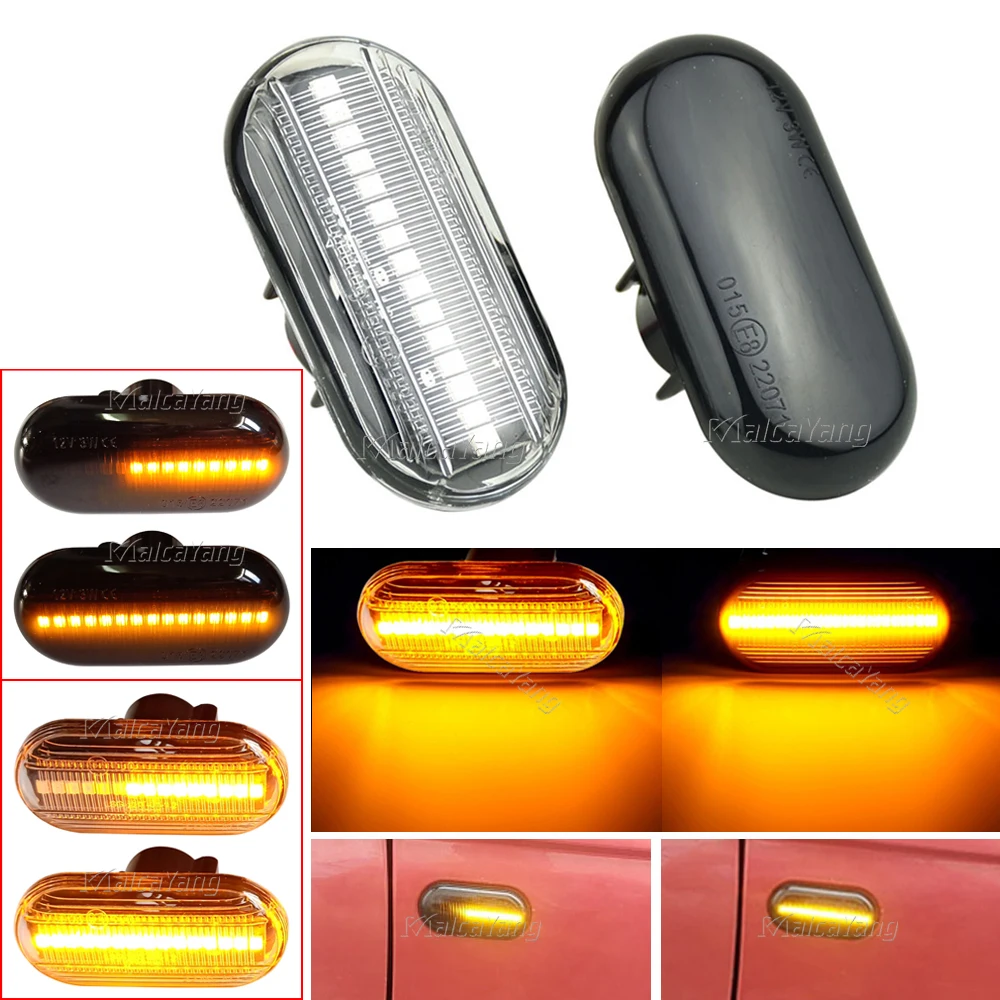 For Dacia Duster Dokker Lodgy Renault Megane 1 Clio1 2 KANGOO ESPACE Smart Sequential Flashing LED Turn Signal Side Marker Light