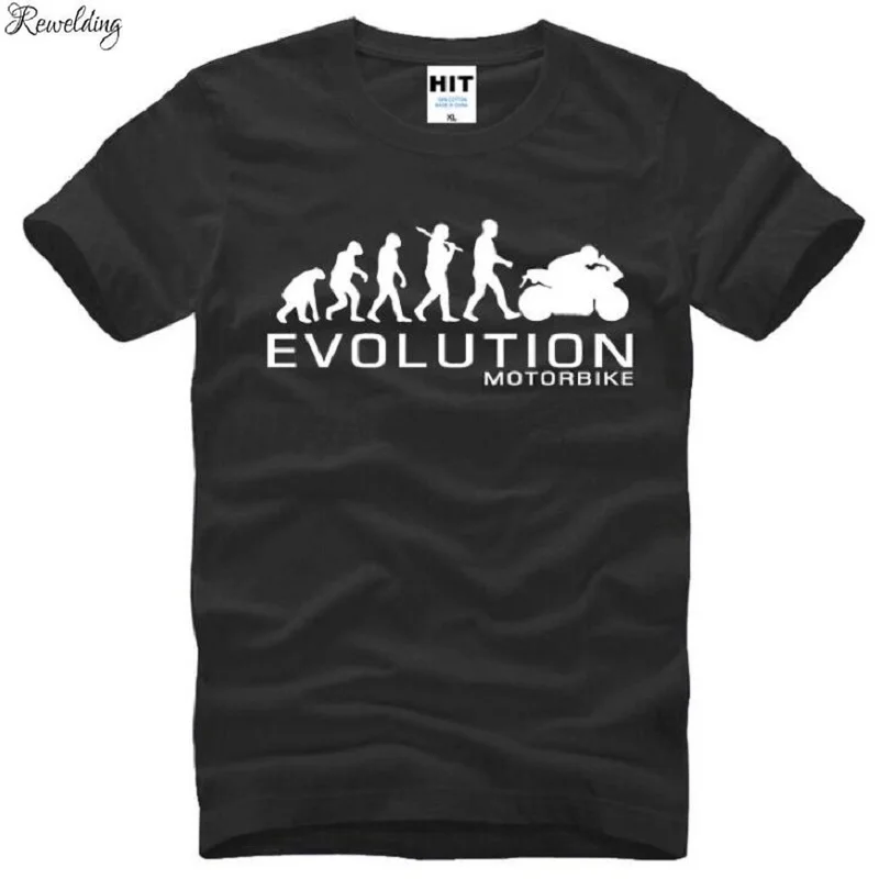 MOTORBIKE T Shirts Cotton Short Sleeve O-Neck MOTORCYCLE APE TO EVOLUTION Men's T-Shirt Fashion Male Tee Shirt