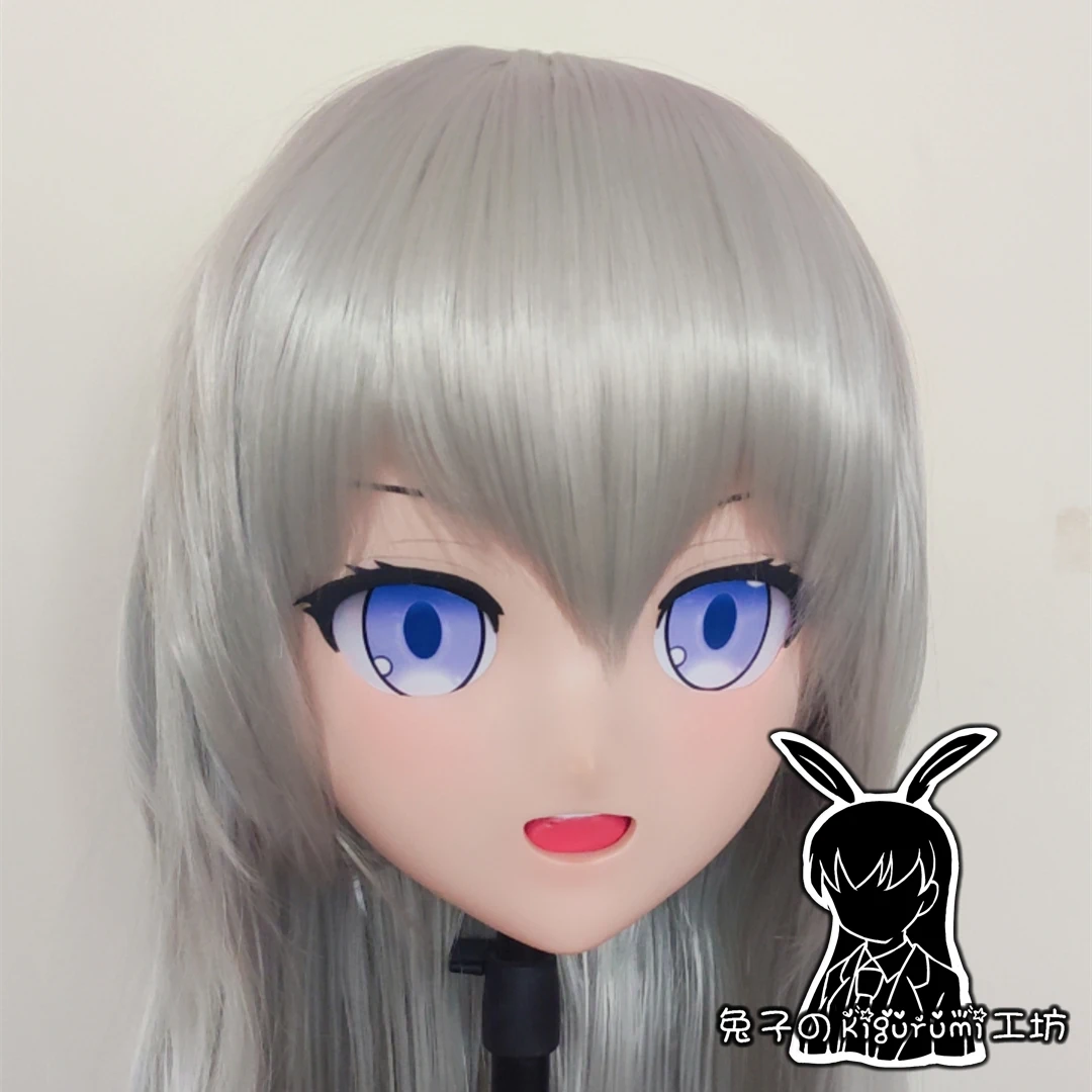 (RB46)Customize Full/Half Head Resin Cartoon Cosplay Japanese Character Anime Role Play Crossdress Kigurumi Mask With Back Shell