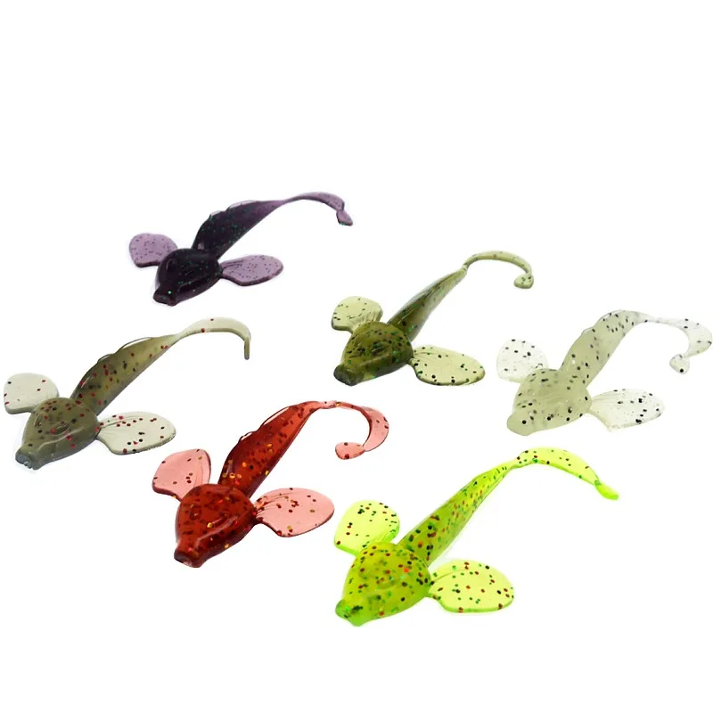 Angelköder, weicher Köder, 8 cm, 4,3 g, Sichelschwanz, Kunstköder, Simulation Fischwurm, Lot 6–10 Stück, Verkauf – Detail 1