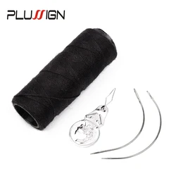 Plussign Sewing Thread For Wig Needle And Thread For Sew In Hair C Needles For Hair Weaving Plussgin Wig Making Tools 4Pcs/Lot
