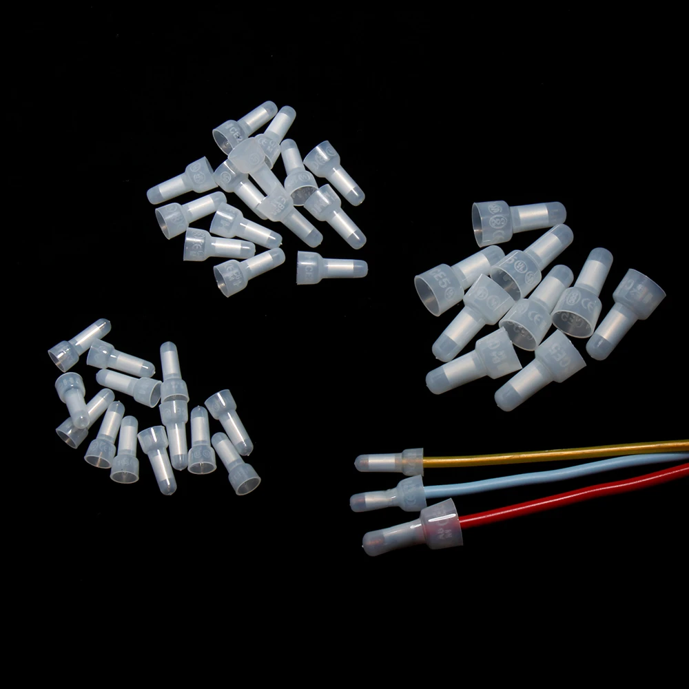 Conectores de cable de extremo cerrado, tapas de crimpado de nailon, Conector de empalme de línea cerrada, terminales de empalme de masa de volumen de terminador, 1000 Uds.