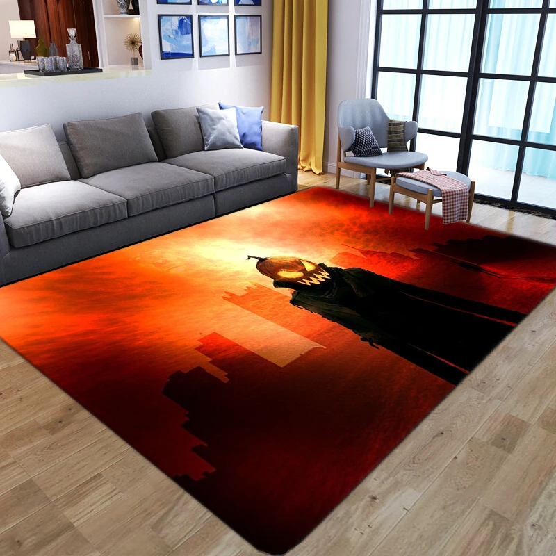 Modern Carpets For Living Room Bedroom Bedside Horrible Skull 3D Printed Carpet Home Decoration Rugs Floor Mats Non-Slip Doormat