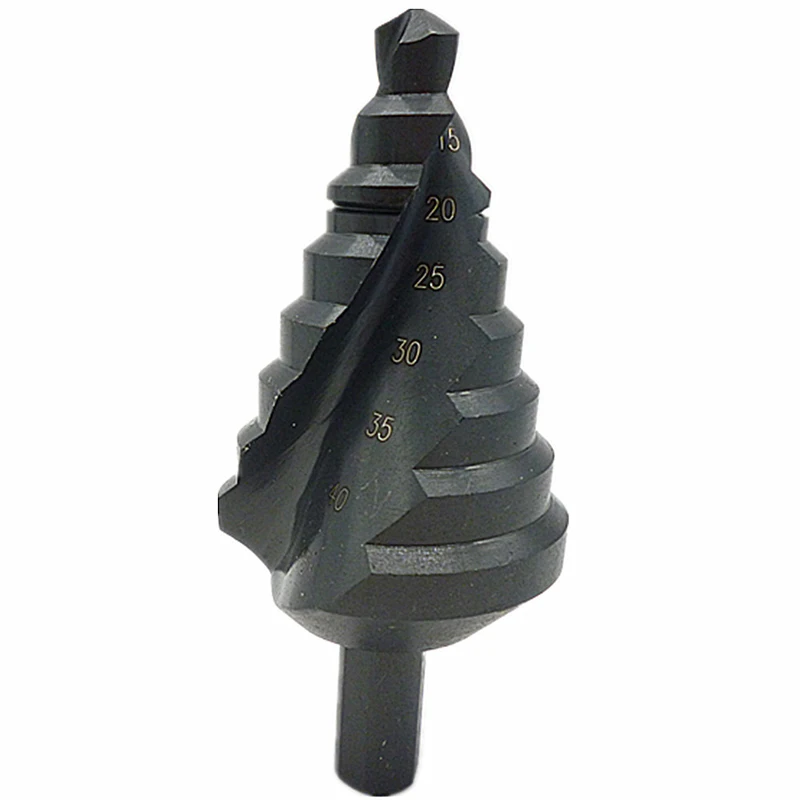 1PCS 10-45MM HSS Cobalt Step Drill Bit Set Nitrogen High Speed Steel Spiral For Metal Cone Triangle Shank Hole Cutter