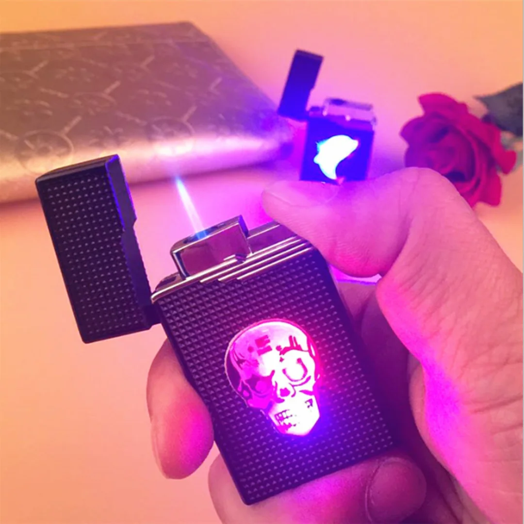 

Pink LED Butane Jet Lighter, Torch Turbo Lighter, Colorful Flashing Light