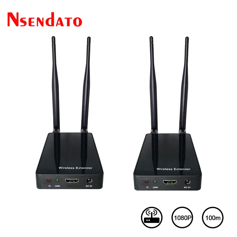 5GHz Wireless Transmission System H.265 HD Extender Transmitter Receiver Video Converter 100M with IR HD Sender DVD PC To TV