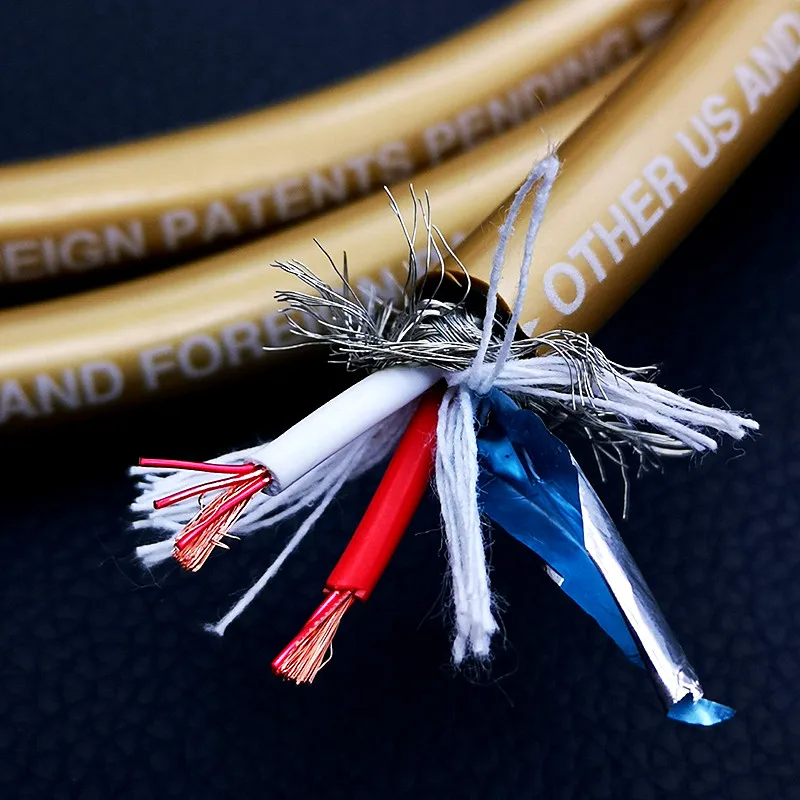 AHSY 1 Piece Yellow Cardas 5C Copper Audio cable 2 core Hifi Audio Aable DVD Signal Wire XLR Balance Wire DIY Loose Wire