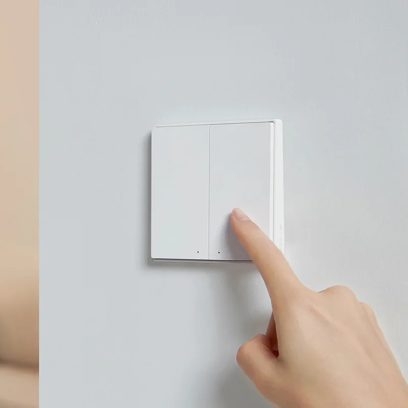 Aqara-Joli mural intelligent sans fil D1 Zigbee, bouton d\'éclairage à clé, télécommande Wifi, prise en charge de jia Andrea HomeKit