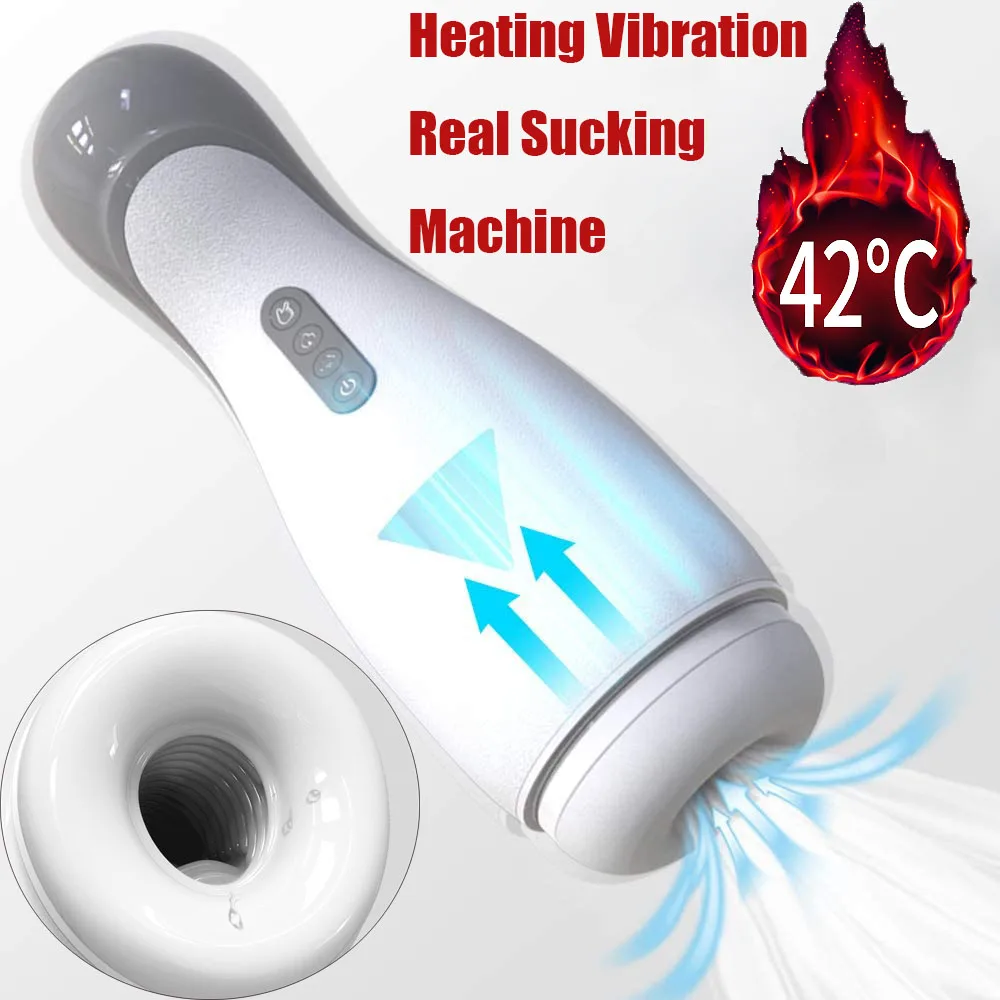 

Automatic Heating Sucking Powerful Vibrating Aircraft Cup Blowjob Machine Real Vagina Pocket Pussy Sex Toy Male Masturbation Cup