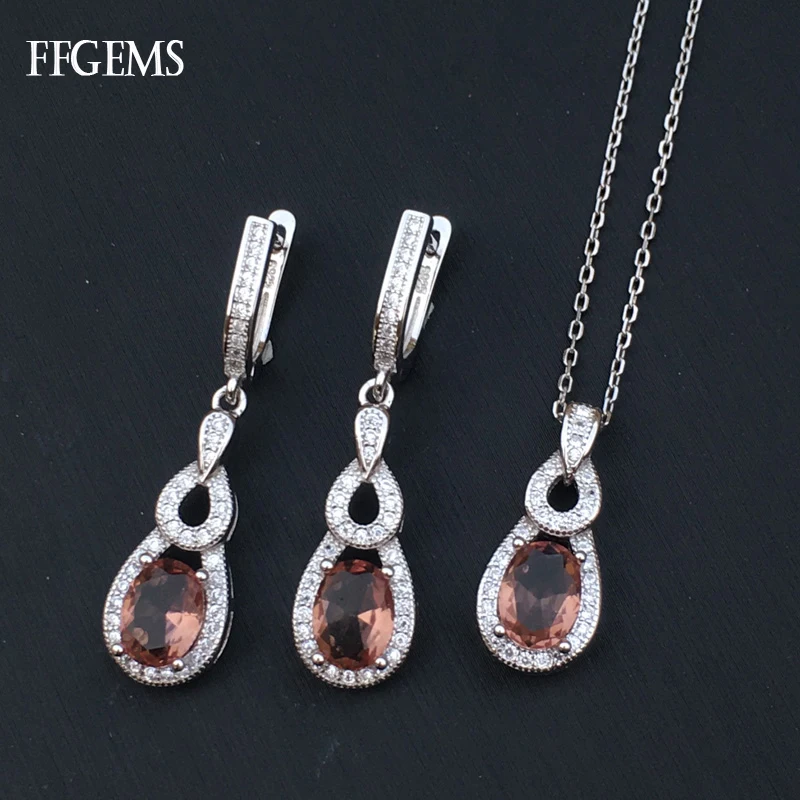 100% 925 Silver Sterling Created Zultanite Jewlery Sets Stone Color Change Fine Jewelry For Women Wedding Gift Wholesale