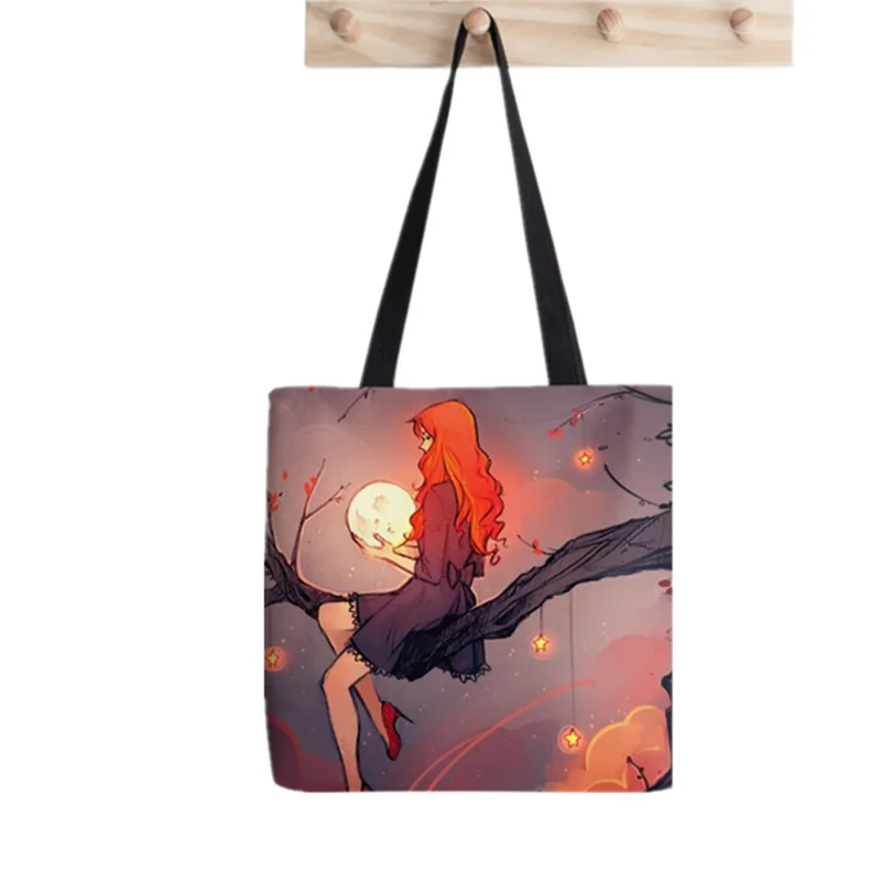 2021 Shopper fresh Lemon pattern Printed Tote Bag women Harajuku shopper handbag girl Shoulder shopping bag Lady Canvas Bag