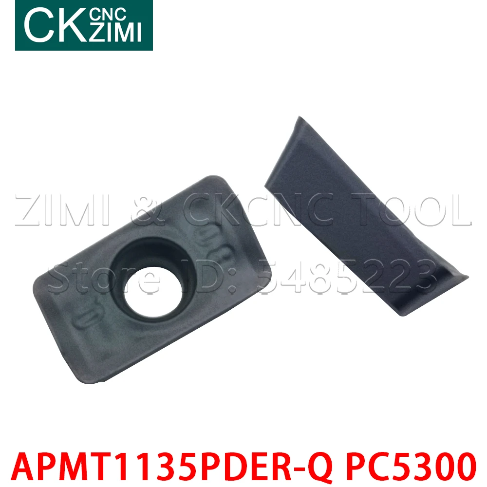 APMT1135PDER-Q PC5300คาร์ไบด์มิลลิ่งใบมีดPVD Face Milling Cutter APMT 1135 PDER IndexableกลึงCNCเครื่องมือ