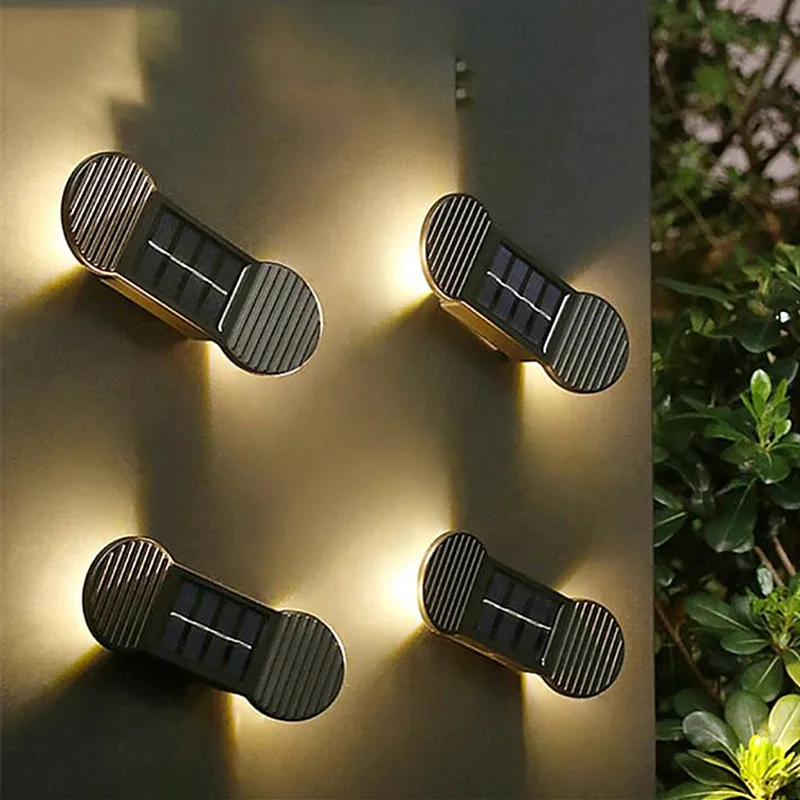 Solar Stair Fence Lamp Outdoor Waterproof LED Solar Wall Light Path Yard Garden Street Night Light Energy Saving