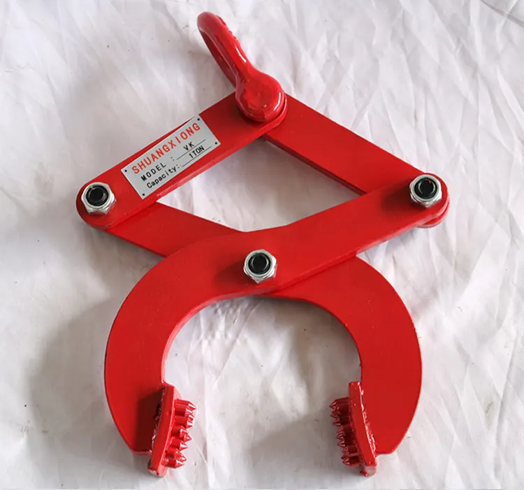 Drill plate clamp wooden pallet clamp pallet clamp 2 tons container tractor wooden box clamp lifting clamp