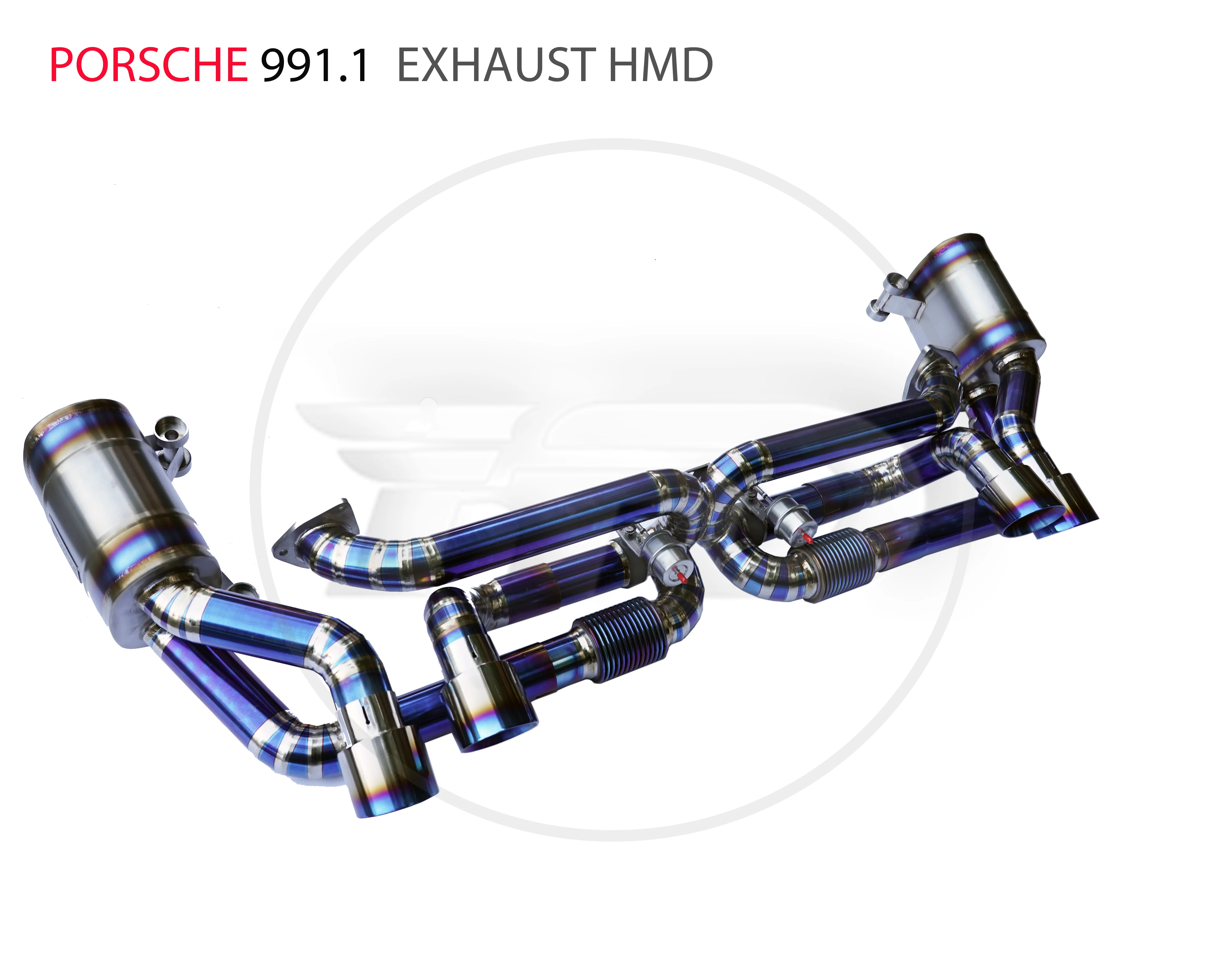 

HMD Titanium Alloy Exhaust Pipe Muffler Downpipe is Suitable for Porsche 911 991.1 Auto Modification Electronic Valve