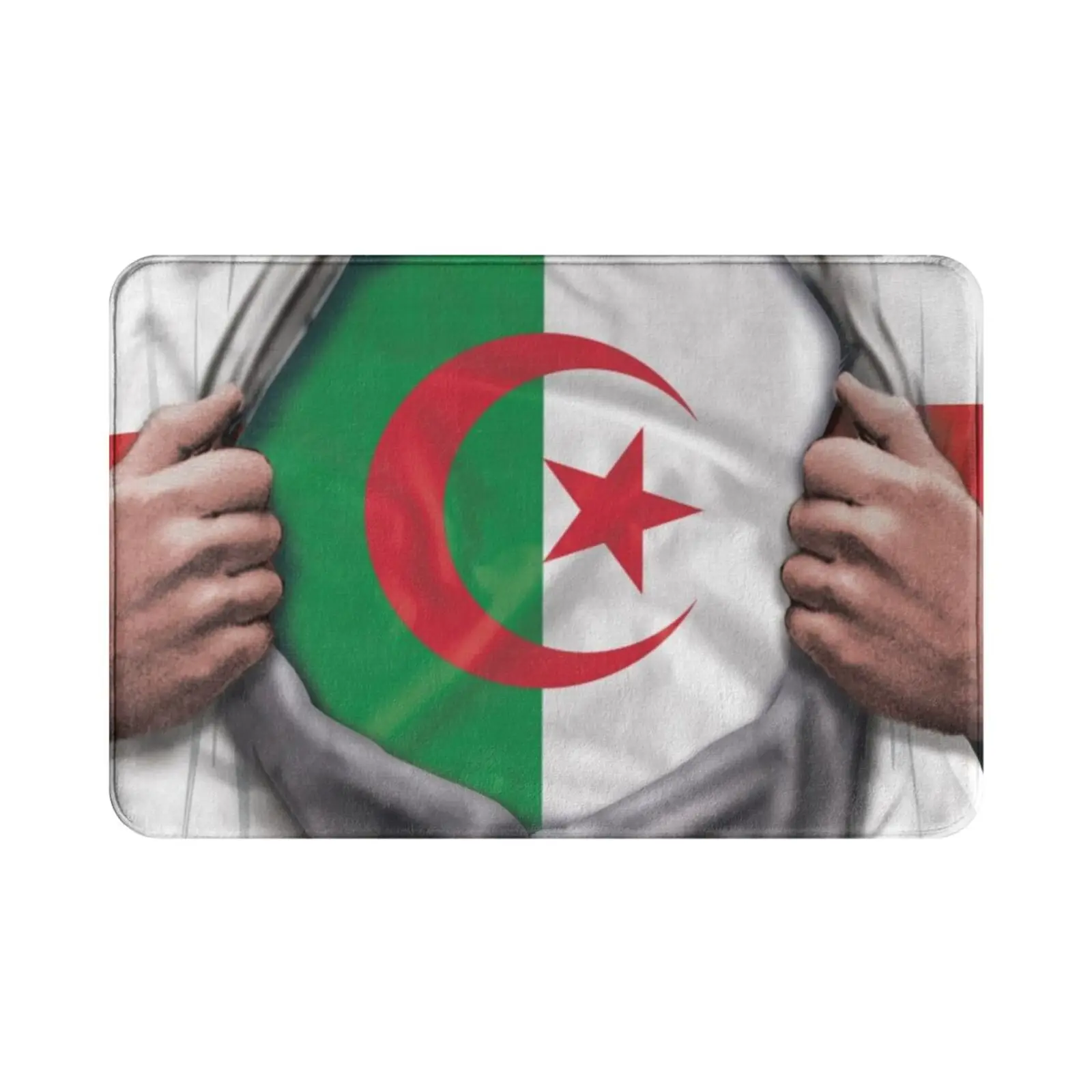 Algeria Flag English Flag Ripped-Gift For Algerian From Algeria Carpet Mat Rug Cushion Soft Algerian Pride Algeria