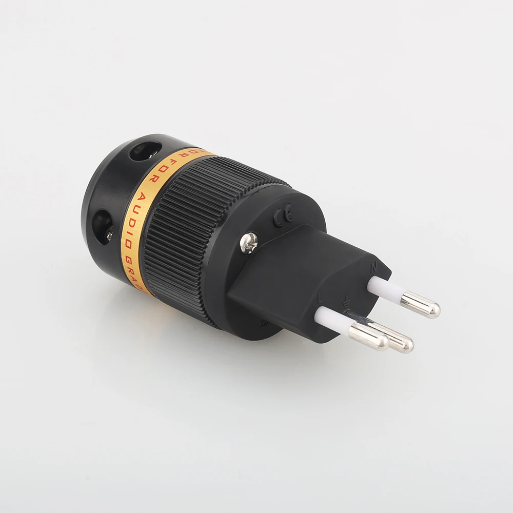 Viborg-VS501R 순수 구리 로듐 도금 스위스 스위스 3 핀 플러그, HIFI 전원 스위스 스위스 CH 오디오용 전원 플러그