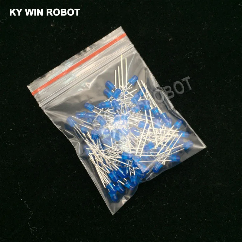 100 Stück 3mm LED-Dioden 3 mm Sortiment Weiß Grün Rot Blau Gelb Orange Rosa Lila Warmweiß DIY Leuchtdioden – Detail 9