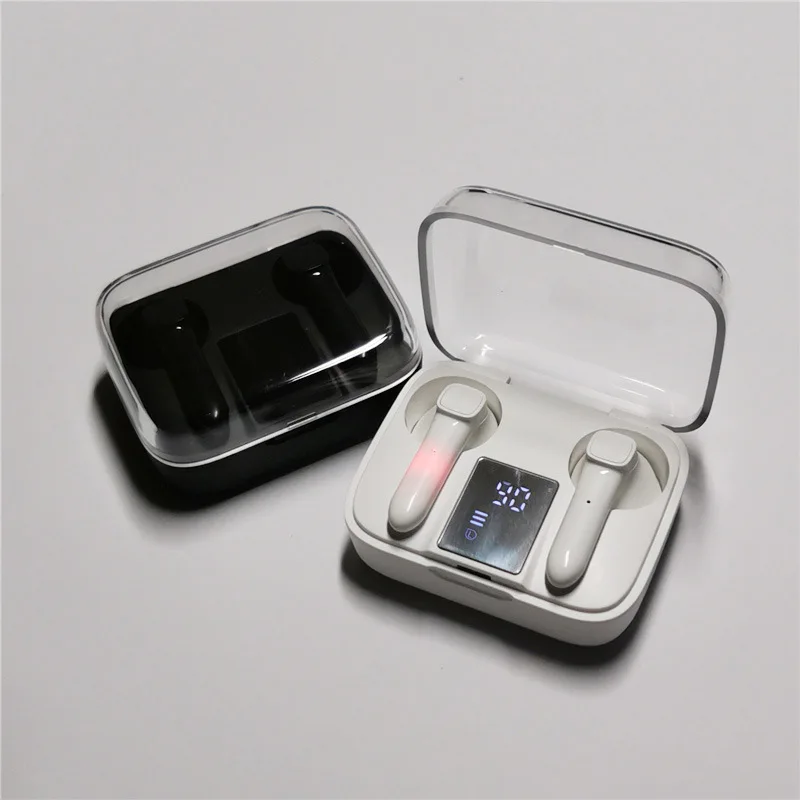 패션 Tws 이어폰 Fone 블루투스 이어폰 E60 J6 아이폰 화웨이에 대 한 전원 디스플레이 미러