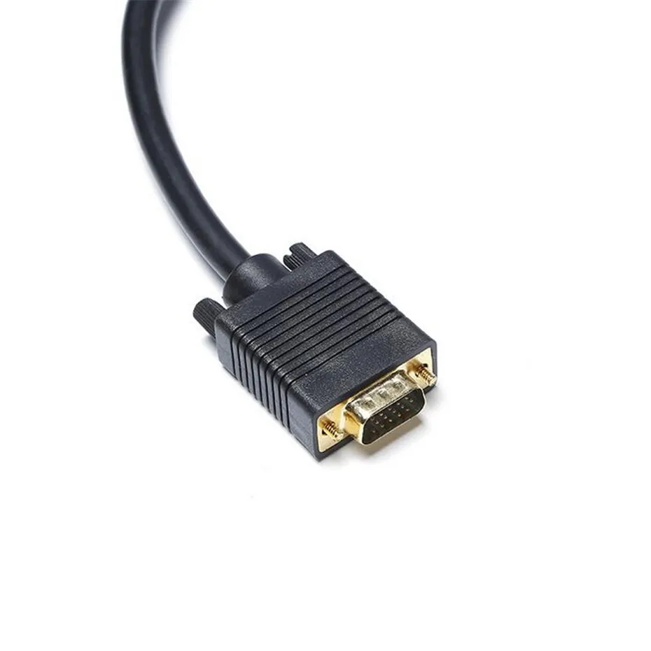 DVI-I 24 + 5 do wideo VGA Adapter kabel konwertera DVI do 15Pin męski na żeński aktywny Adapter 1080P do projektora 0.3m