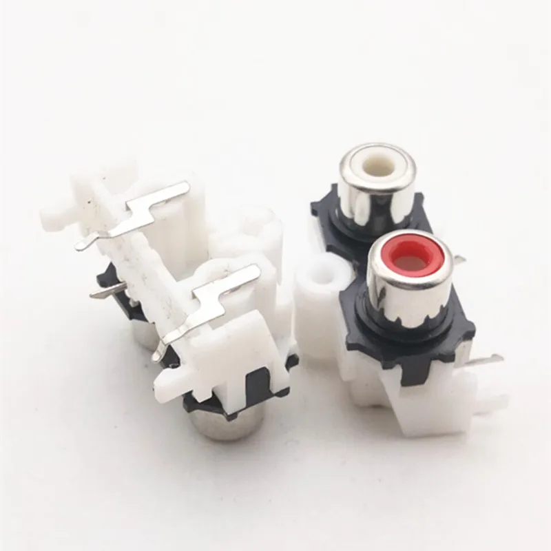 AV2-14 2 hole 2Pin RCA Female Stereo audio Jack AV Audio socket Connector 2 bit Amplifier Interface RCA Signal Audio Plug socket