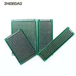 4pcs PCB Prototype Board Circuit Protoboard Universal Stripboard Prototyping Veroboard 2X8 3X7 4X6 5X7  Mixed Double Panel