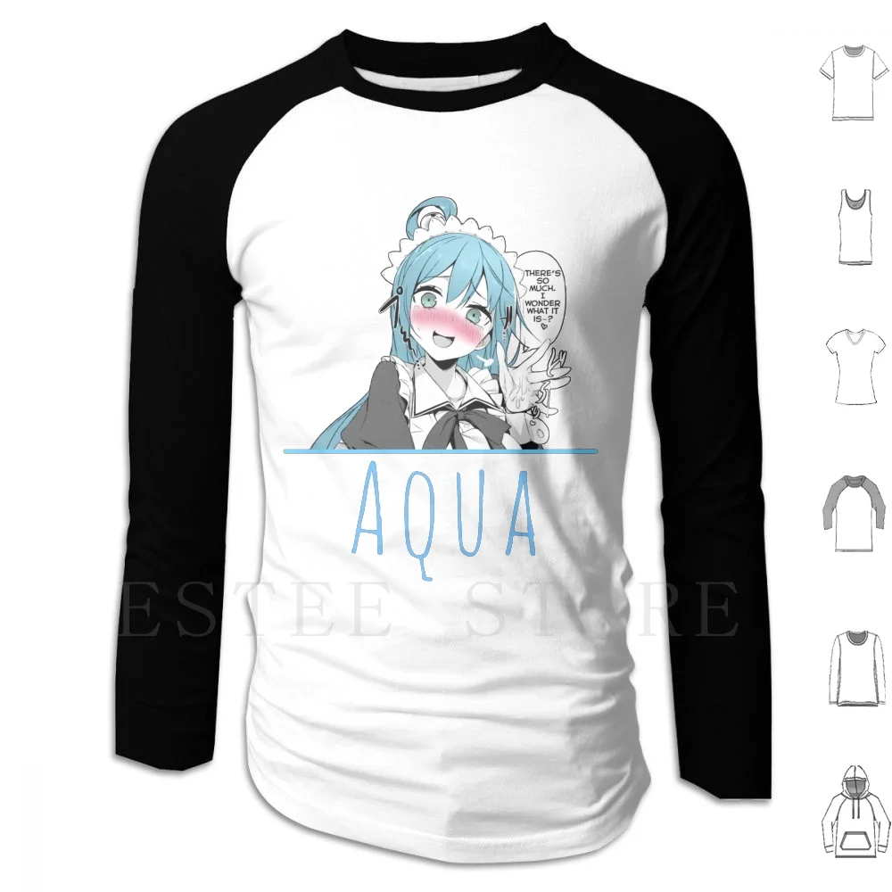 Aqua Pervert V.2 Hoodies Aqua Anime Manga Doujin Pervert Hentai Hot Cute