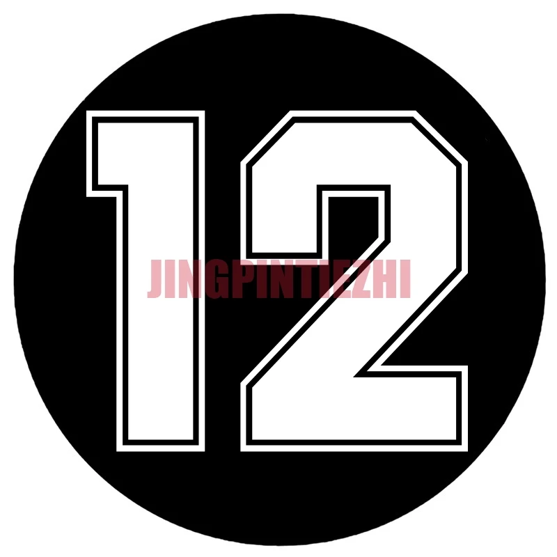 Car Stickers Vinyl Motorcycle Decal Car Window Body Decorative Number 12 Car Sticker Personality Car Stickers