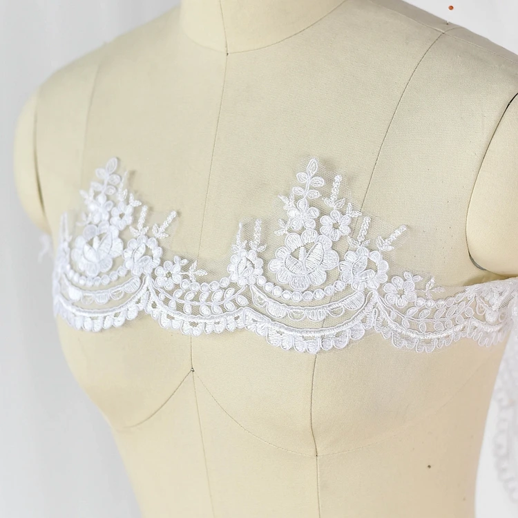 

lace trim scallop lace boarder Ivory Bridal Dresses Lace Boarder Trim DIY Veil Trim 10 Yards